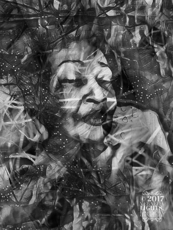 “Woven” | $85 | 6 x 6 inches (wood-framed porcelain tile) | #Techspressionist #Gullah art | © 2017 Verneda Lights. 