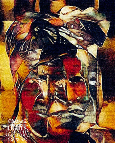 8. "Gullah Me: Masks," by Verneda Lights. (2017). Digital photography, photomontage, digital drawing & painting. 8 x 10 in.