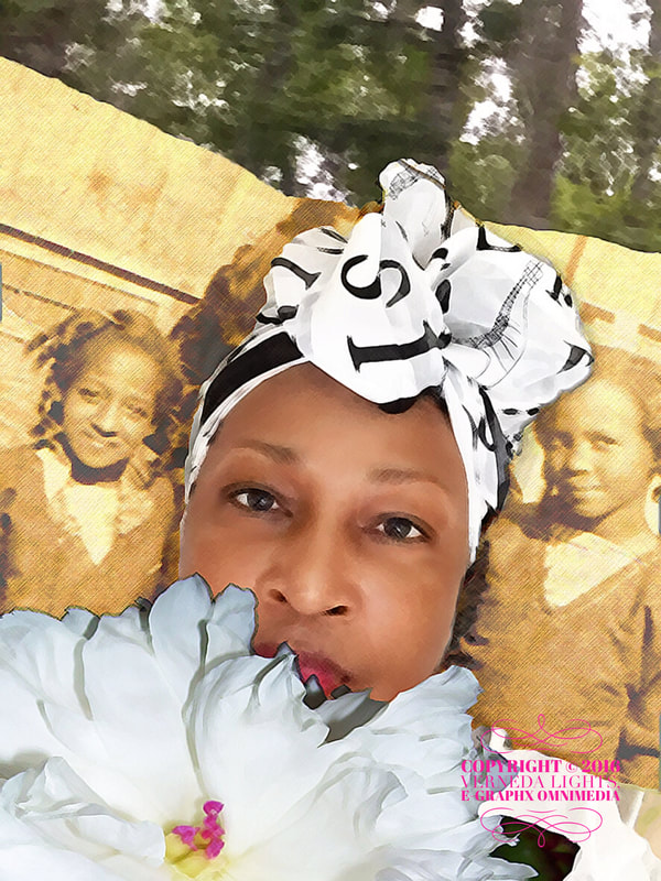 Ancestral Pillows, Pillars | $1676 | Photo collage and digital painting | 
18 x 21.5 inches (framed) |  #Techspressionist #Gullah art | © 2017 Verneda Lights.
